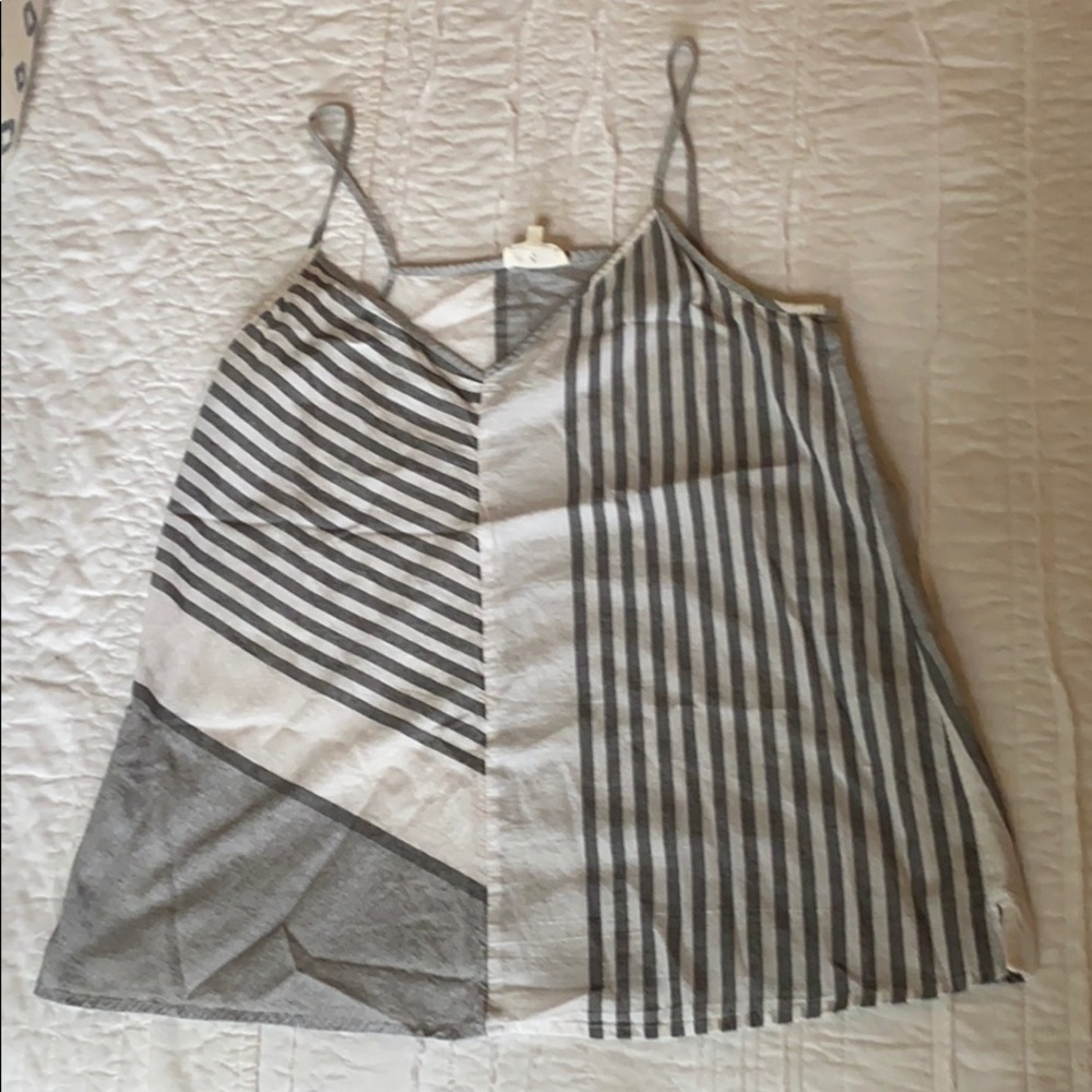LOFT Striped Linen Blend Cami